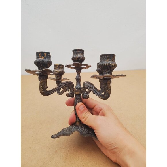 Vintage candelabra candle holders/ 5 arm candelabras/ candelabra perfect for - Picture 6 of 10